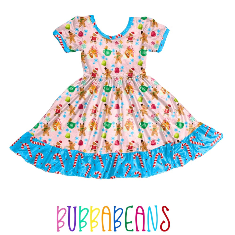Candyland Crew Puff Sleeve Dress