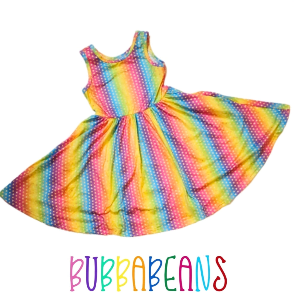 Golden Rainbow Summer Dress