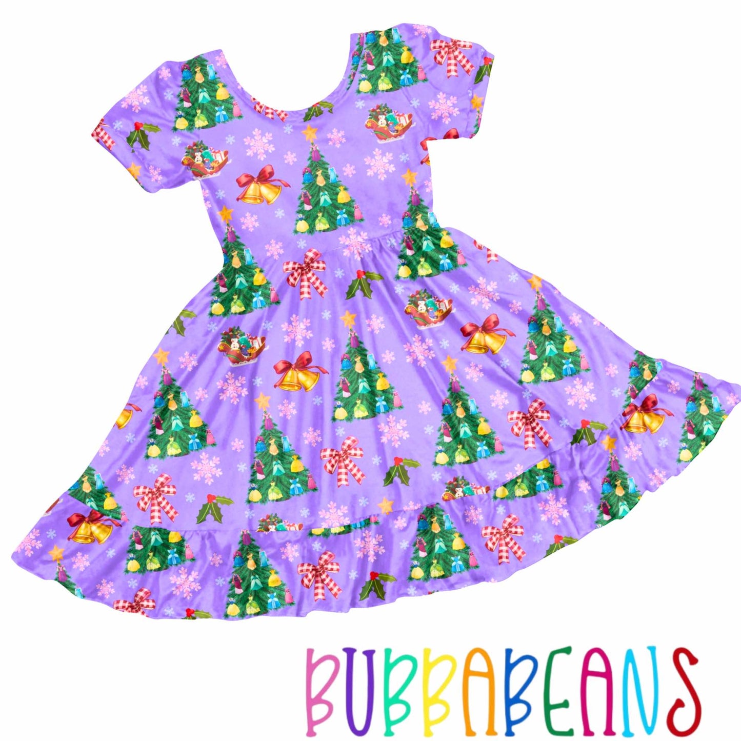 Holiday Princess Puff Sleeve Dress