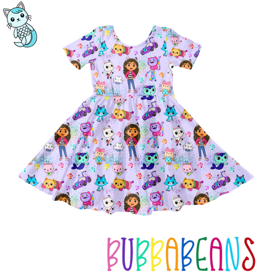 Gabby Short Sleeve Twirl Dress