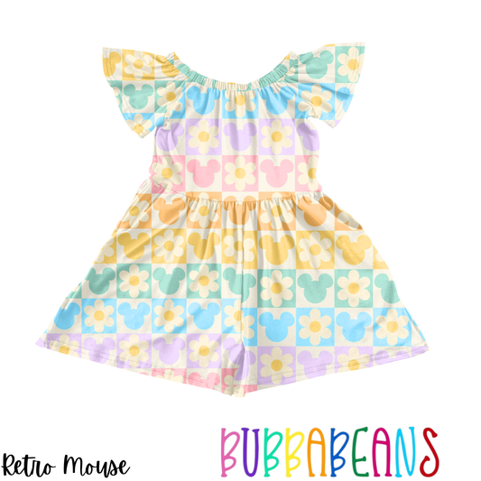 Retro Mouse Romper