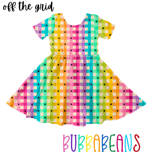 Off the grid Short Sleeve Twirl Dress