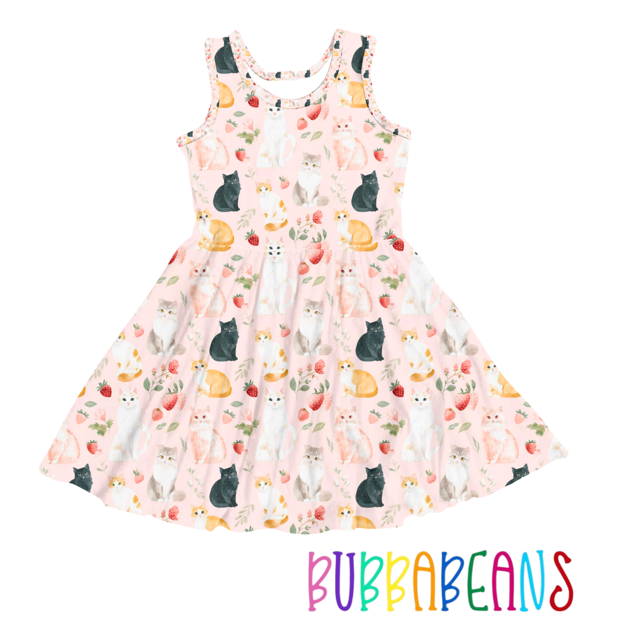 Sweet Cat Tank Twirl Dress