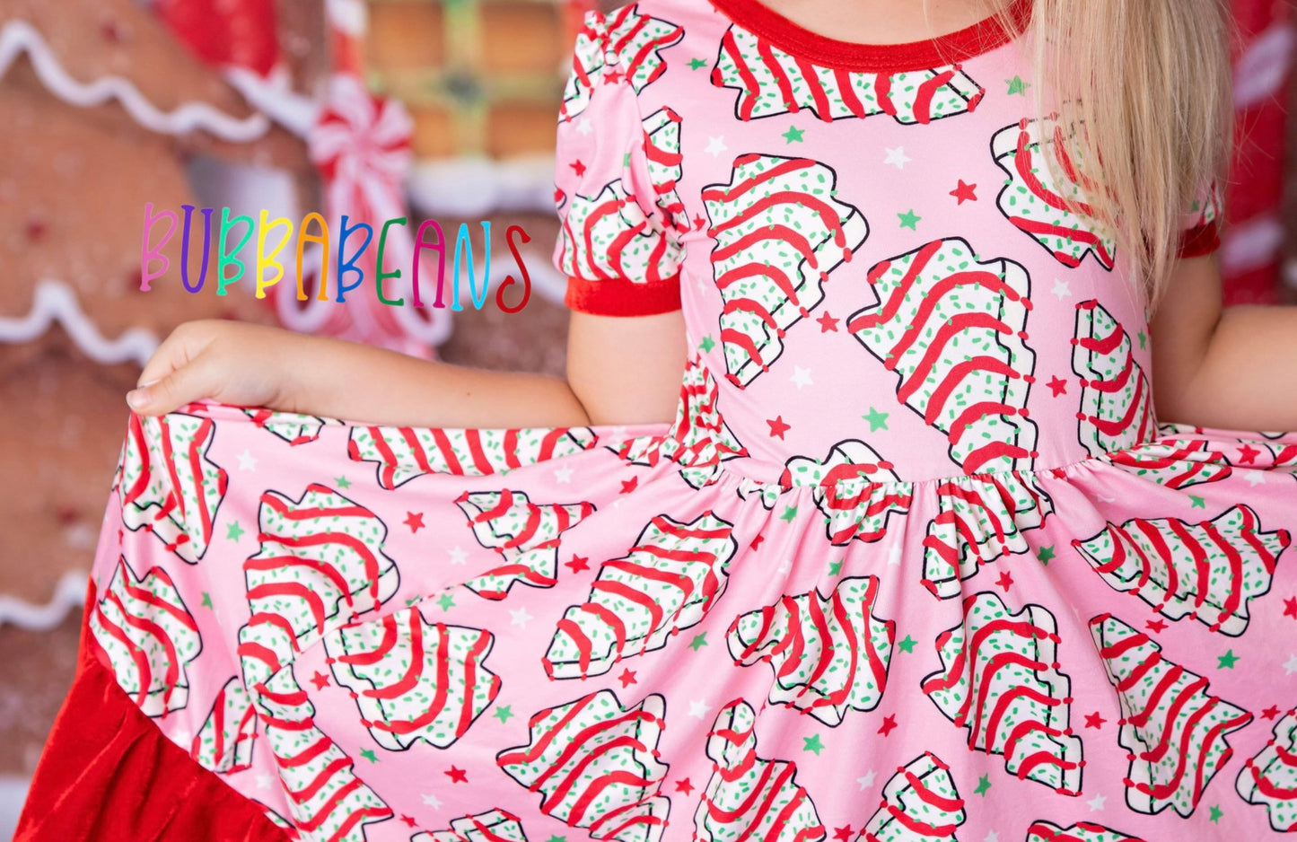 Jolly Cakes Puff Sleeve Dress