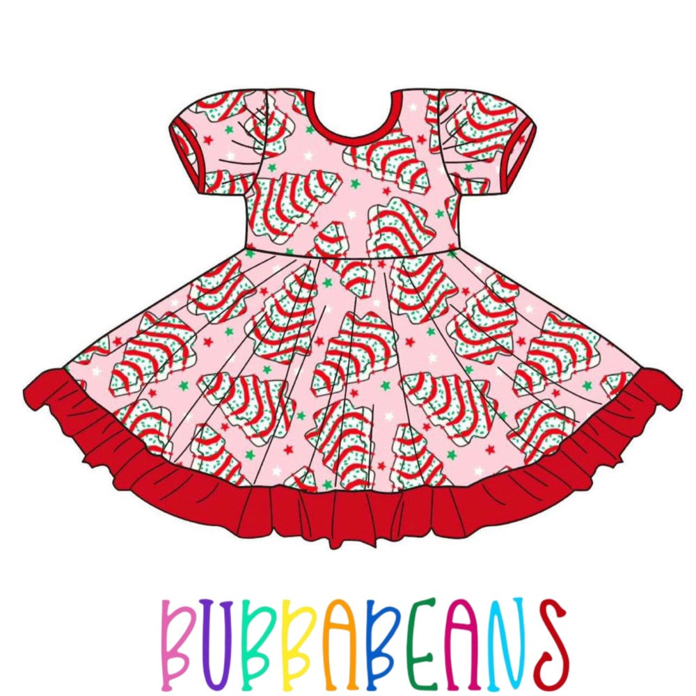 Jolly Cakes Puff Sleeve Dress